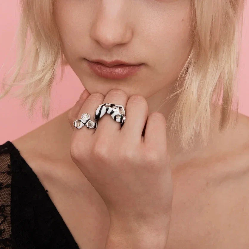 Bat Ring | Zebra Stripe - Image 4
