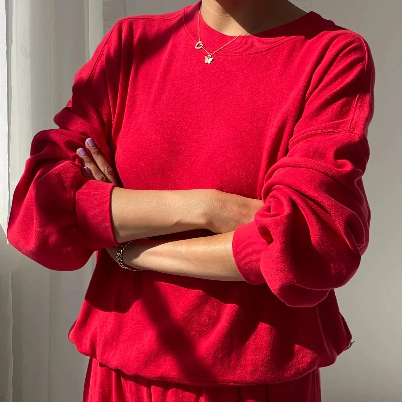 Pointelle Core Sweatshirt