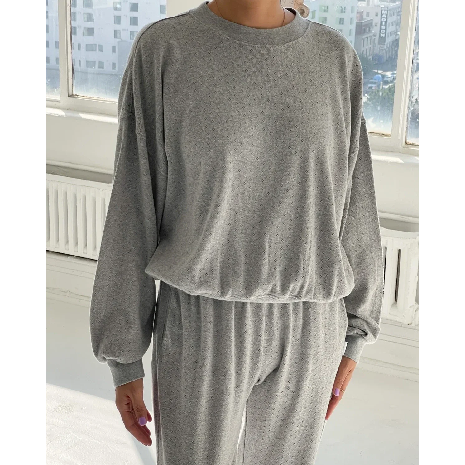Pointelle Core Sweatshirt - Image 5