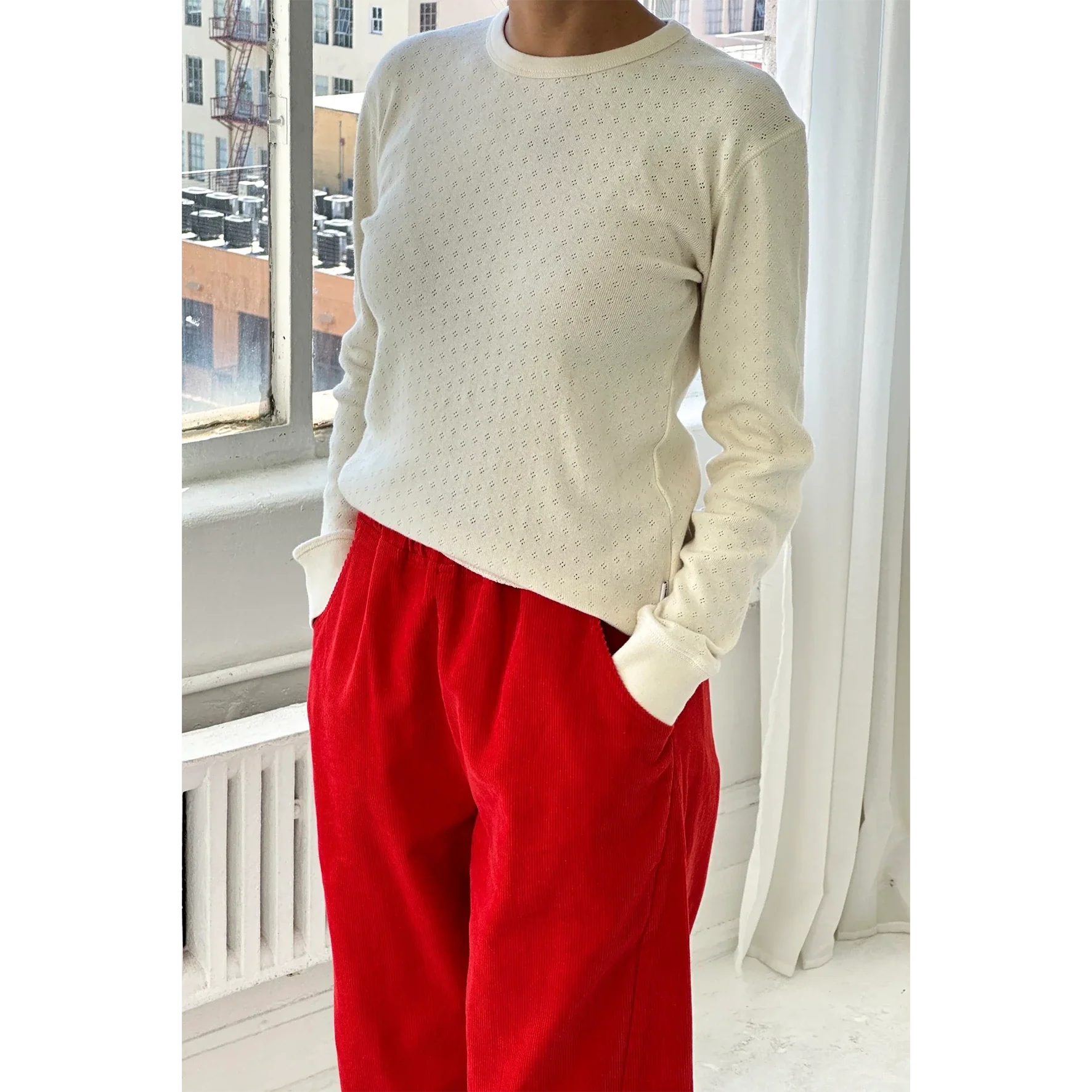 Pointelle Fundamental Tee - Image 10
