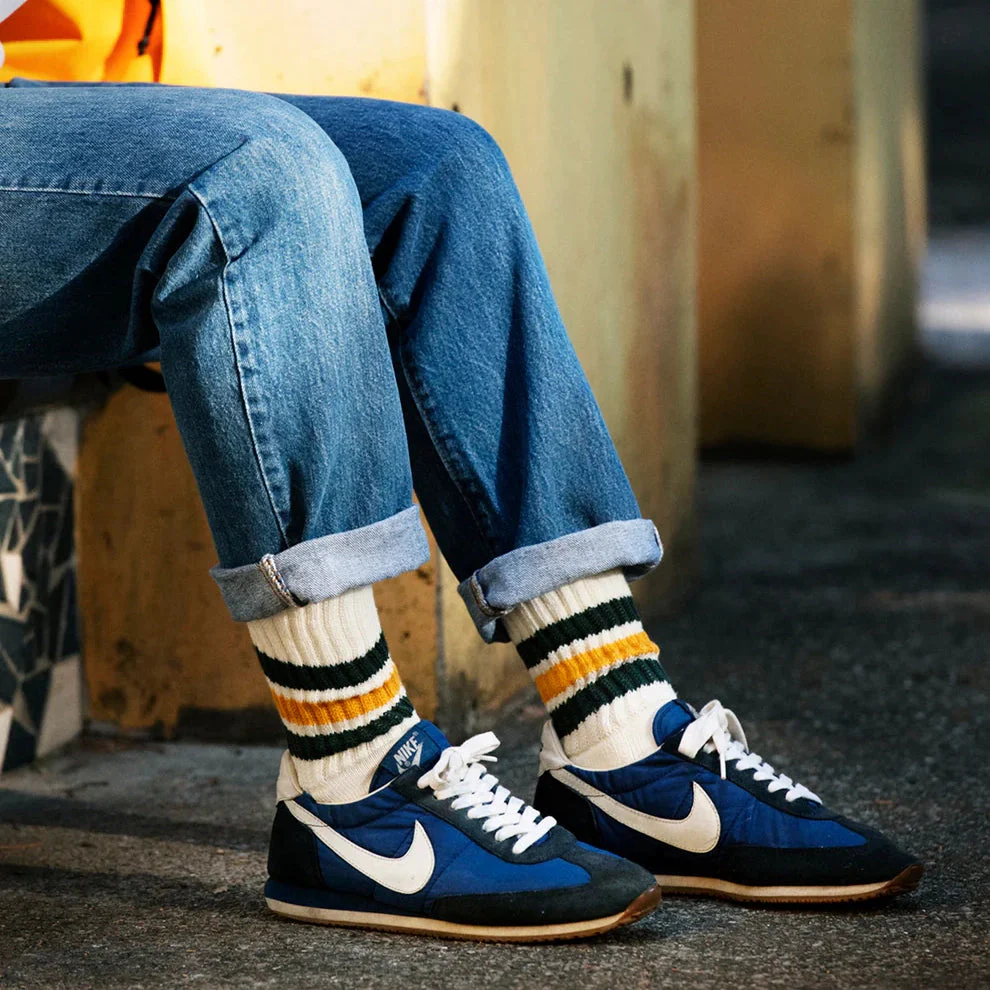 Coarse Ribbed Oldschool Crew Socks